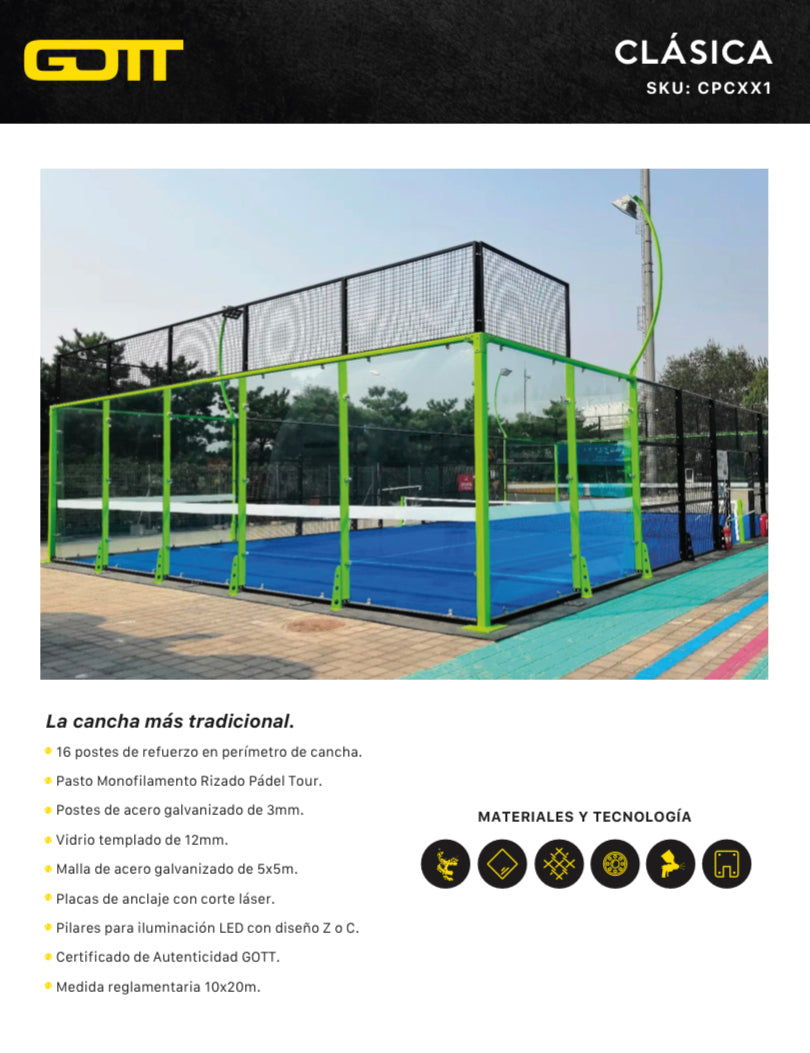 Cancha de Padel GOTT (Clásica)